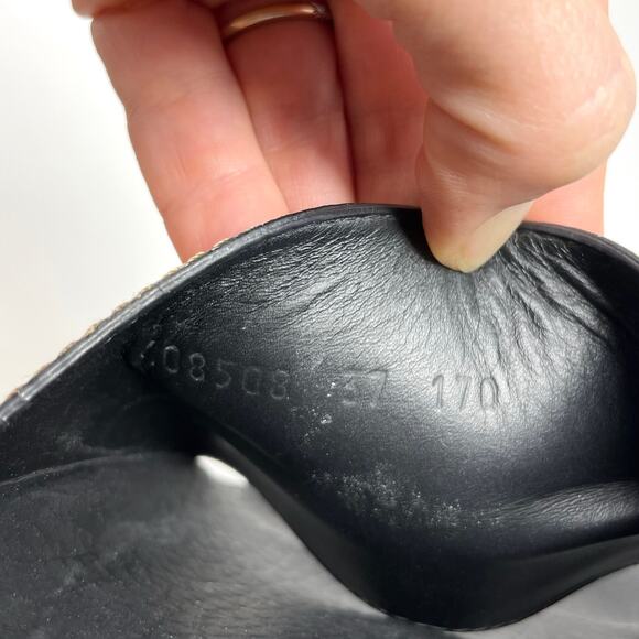 Gucci GG Blooms Supreme Floral Slide Slip On Rubber Sandals Flats EU 37 - Picture 10 of 13